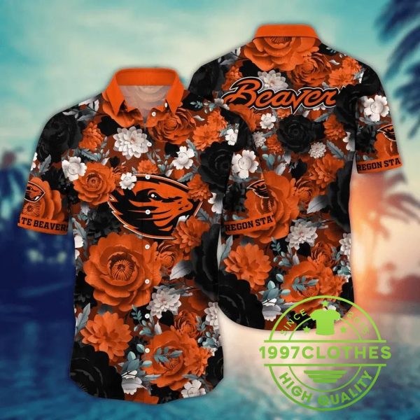 Oregon State Beavers NCAA Flower Aloha Hawaiian Shirt 2, Oregon State Beavers Hawaiian Shirt