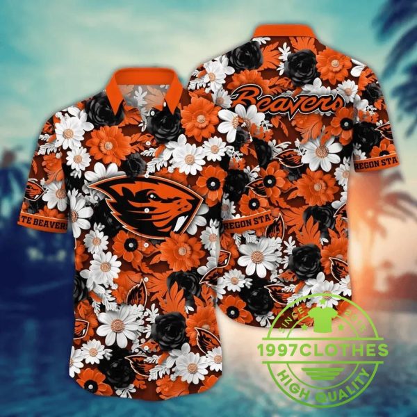 Oregon State Beavers NCAA Flower Aloha Hawaiian Shirt 6, Oregon State Beavers Hawaiian Shirt