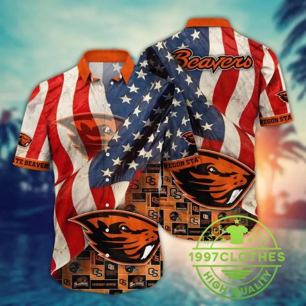 Oregon State Beavers NCAA Flower Aloha Hawaiian Shirt 8, Oregon State Beavers Hawaiian Shirt