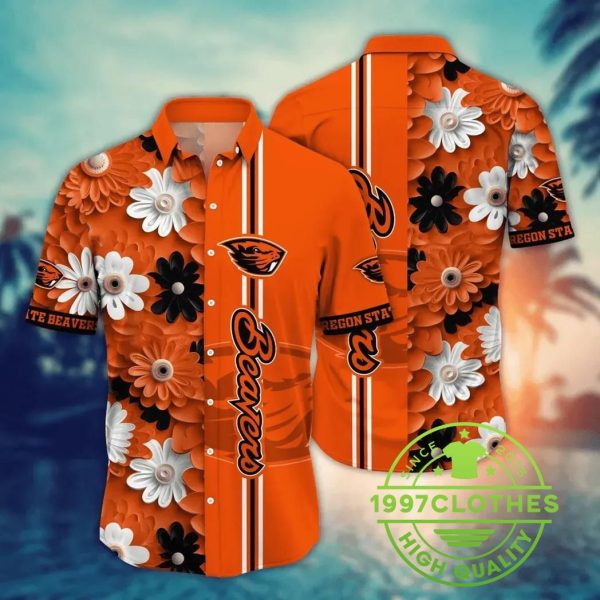 Oregon State Beavers Style Hot Trending Summer NCAA Flower Aloha Hawaiian Shirt, Oregon State Beavers Hawaiian Shirt