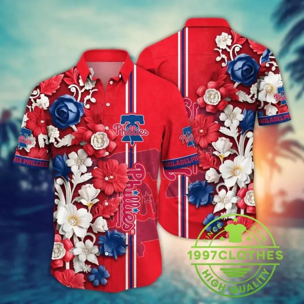 Philadelphia Phillies MLB Flower Aloha Hawaiian Shirt 13, MLB Hawaiian Shirt