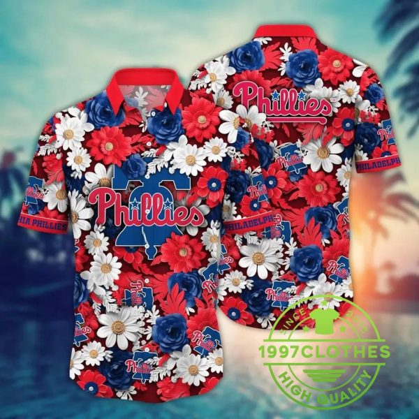 Philadelphia Phillies MLB Flower Aloha Hawaiian Shirt 14, MLB Hawaiian Shirt