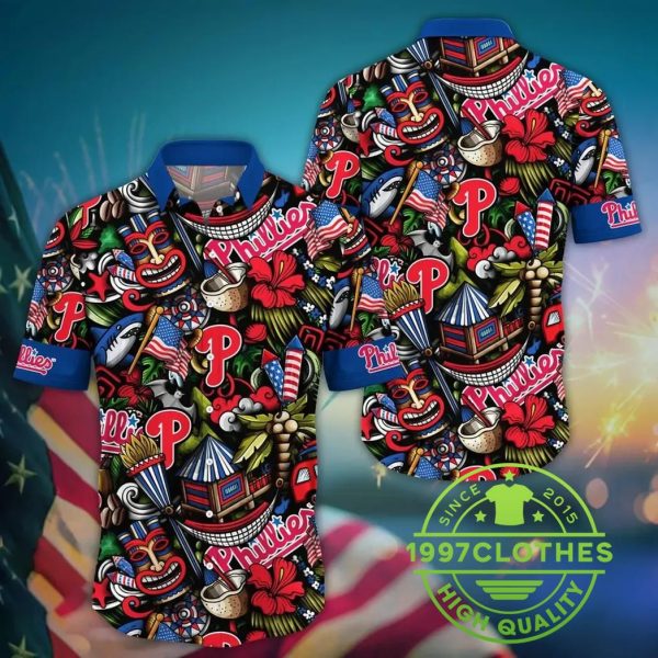 Philadelphia Phillies MLB Flower Aloha Hawaiian Shirt 16, MLB Hawaiian Shirt