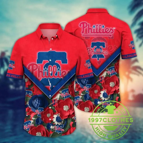 Philadelphia Phillies MLB Flower Aloha Hawaiian Shirt 4, MLB Hawaiian Shirt