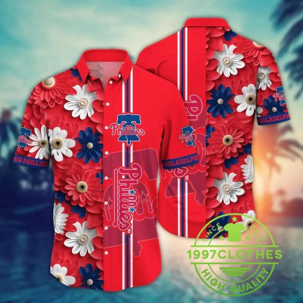 Philadelphia Phillies MLB Flower Aloha Hawaiian Shirt 9, MLB Hawaiian Shirt