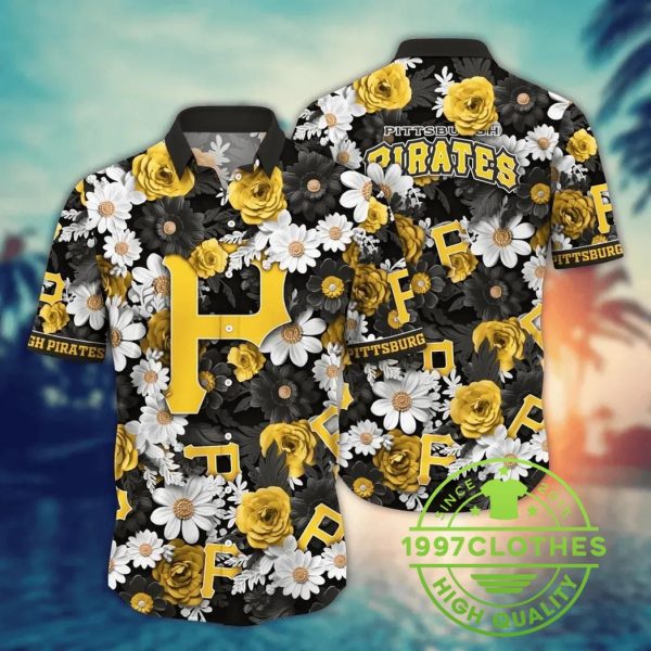 Pittsburgh Pirates MLB Flower Aloha Hawaiian Shirt 13, MLB Hawaiian Shirt