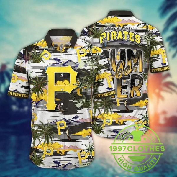 Pittsburgh Pirates MLB Flower Aloha Hawaiian Shirt 5, MLB Hawaiian Shirt