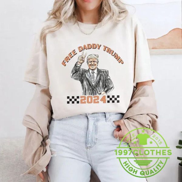 Free Daddy Trump 2024 Shirt, Trump 2024 Shirt