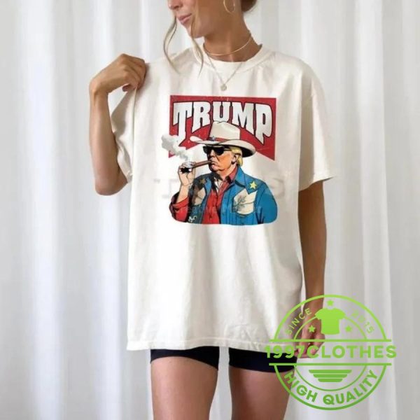 Funny Trump Cowboy 2024 Shirt, Trump 2024 Shirt, Funny Trump Shirt