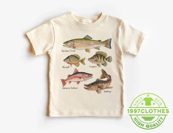 Lake Fish Field Guide Toddler Shirt, Funny Fishing Shirt, Fishing Shirt