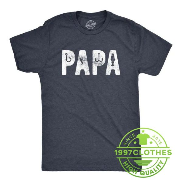 PAPA Fishing T-shirt, Funny Fishing Shirt, Father’s Day Gifts, Fishing Shirt