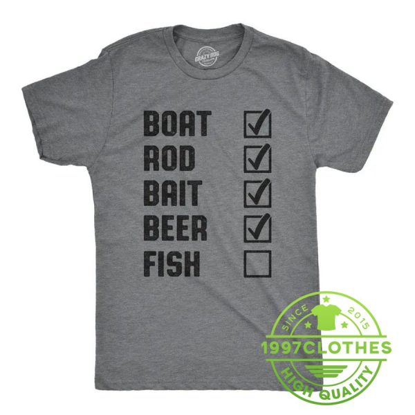 Present For Fisherman, Fishing Checklist, Fishing List Shirt, Funny Fishing Shirt, Fishing Shirt