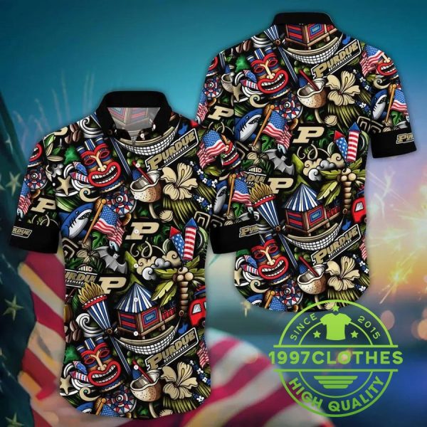 Purdue Boilermakers NCAA Flower Aloha Hawaiian Shirt 11, Purdue Boilermakers Hawaiian Shirt