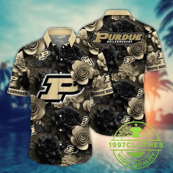 Purdue Boilermakers NCAA Flower Aloha Hawaiian Shirt 4, Purdue Boilermakers Hawaiian Shirt