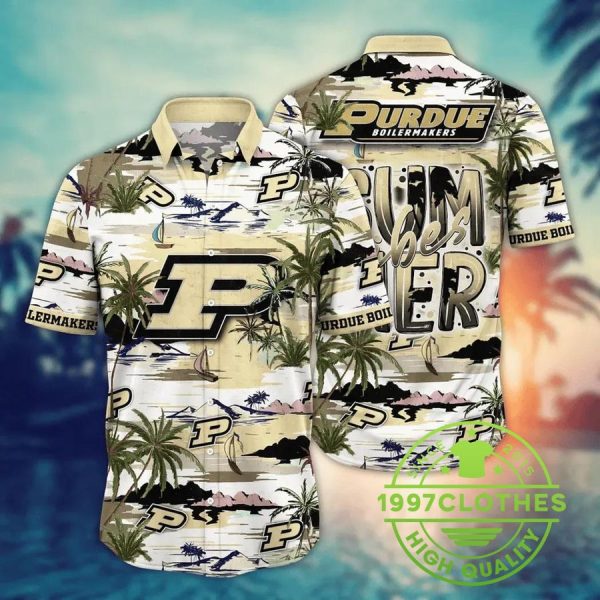 Purdue Boilermakers NCAA Flower Aloha Hawaiian Shirt 5, Purdue Boilermakers Hawaiian Shirt