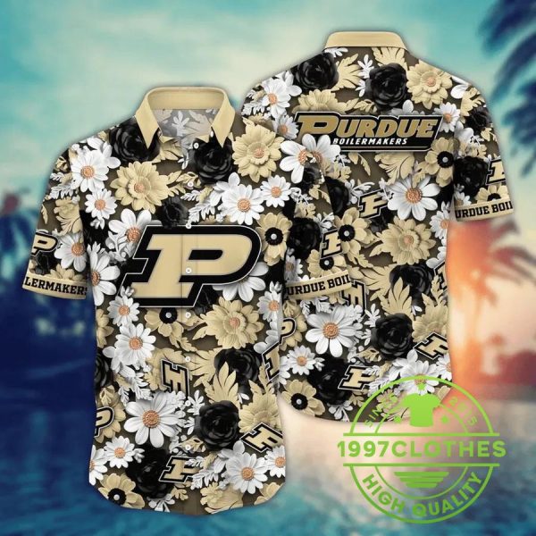 Purdue Boilermakers NCAA Flower Aloha Hawaiian Shirt 6, Purdue Boilermakers Hawaiian Shirt