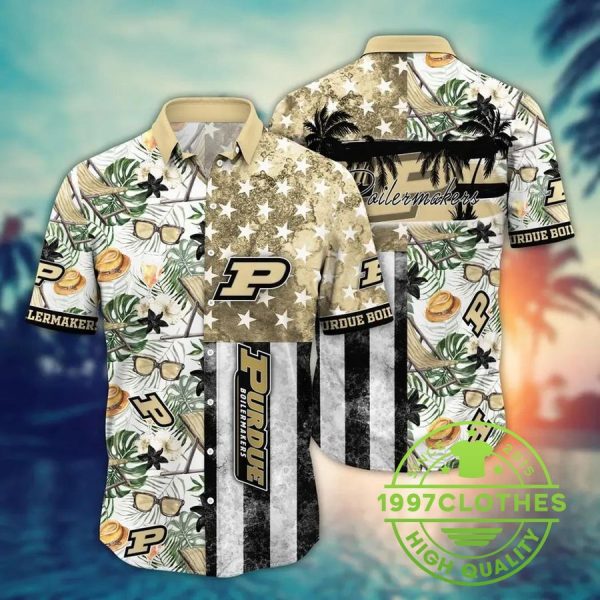 Purdue Boilermakers NCAA Flower Aloha Hawaiian Shirt 8, Purdue Boilermakers Hawaiian Shirt