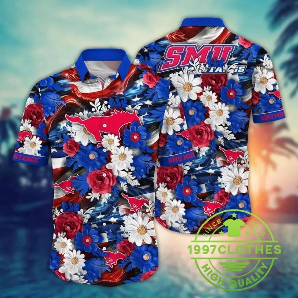 SMU Mustangs NCAA Aloha Hawaiian Shirt, SMU Mustangs Hawaiian Shirt