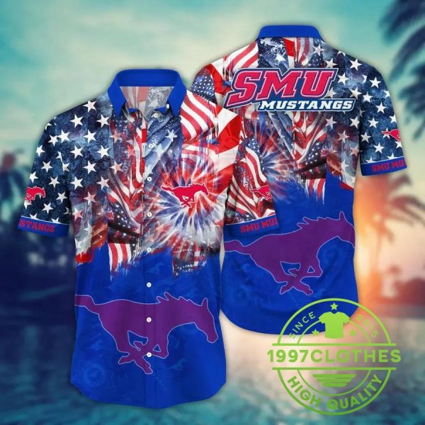 SMU Mustangs NCAA Flower Aloha Hawaiian Shirt 9, SMU Mustangs Hawaiian Shirt