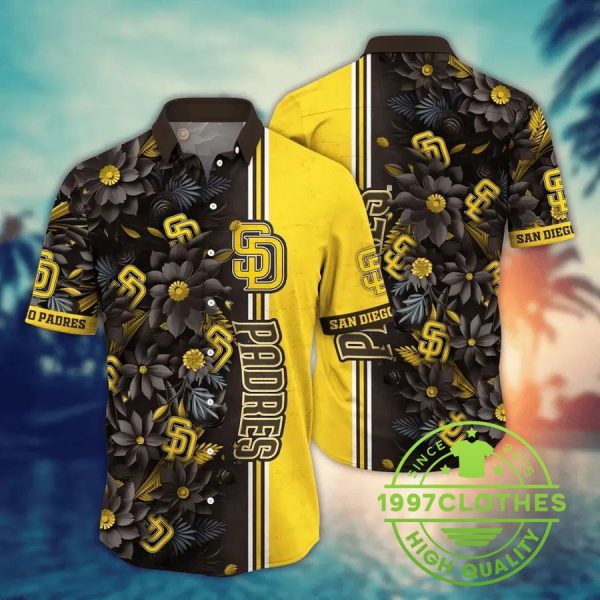 San Diego Padres MLB Flower Aloha Hawaiian Shirt, MLB Hawaiian Shirt