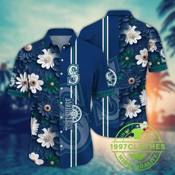 Seattle Mariners MLB Flower Aloha Hawaiian Shirt 10, MLB Hawaiian Shirt