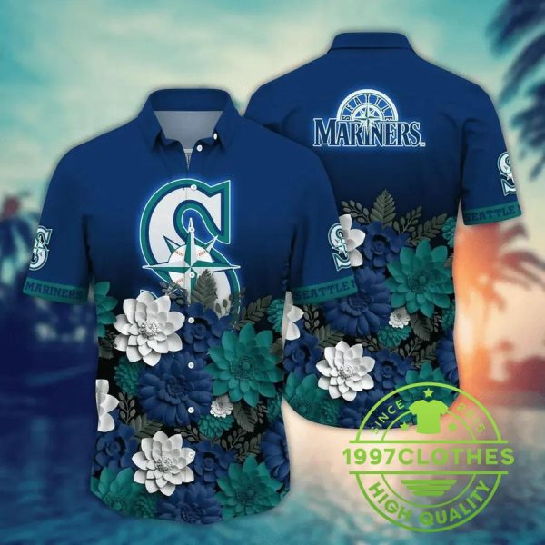 Seattle Mariners MLB Flower Aloha Hawaiian Shirt 11, MLB Hawaiian Shirt