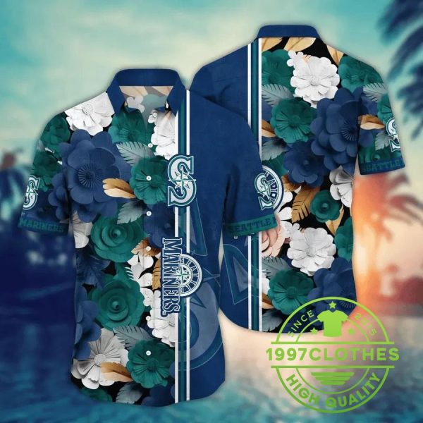 Seattle Mariners MLB Flower Aloha Hawaiian Shirt 14, MLB Hawaiian Shirt