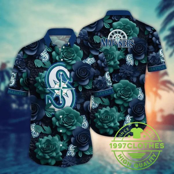 Seattle Mariners MLB Flower Aloha Hawaiian Shirt 15, MLB Hawaiian Shirt