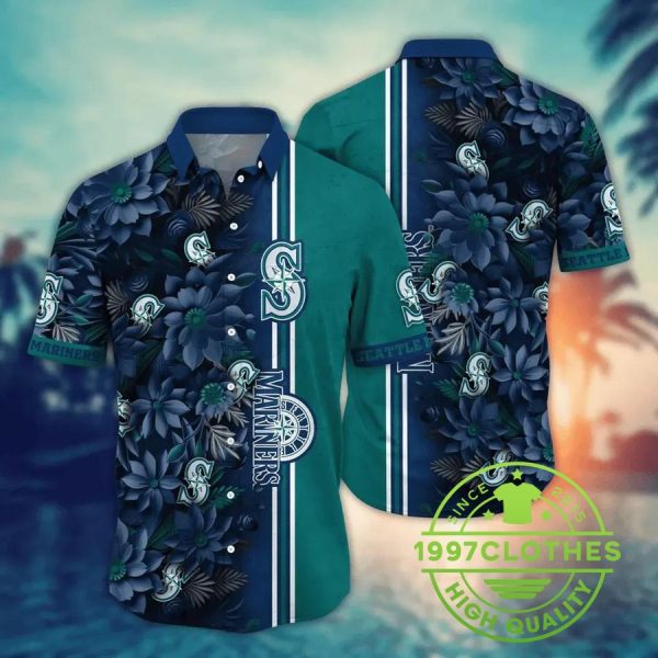 Seattle Mariners MLB Flower Aloha Hawaiian Shirt, MLB Hawaiian Shirt