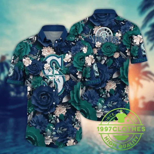 Seattle Mariners MLB Flower Aloha Hawaiian Shirt 3, MLB Hawaiian Shirt