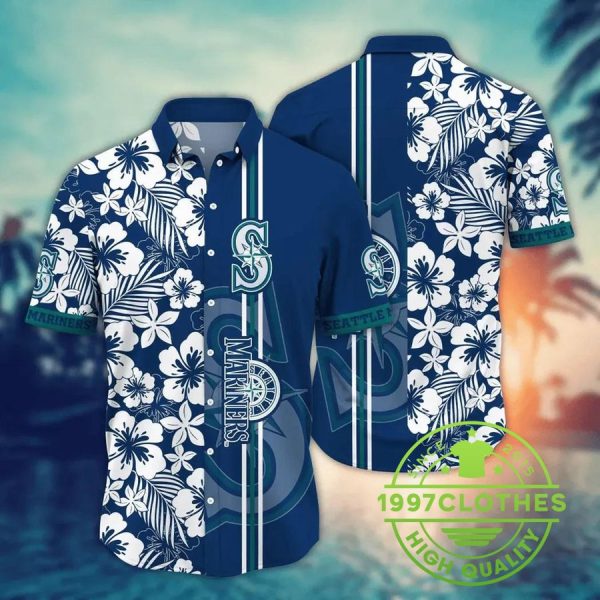 Seattle Mariners MLB Flower Aloha Hawaiian Shirt 9, MLB Hawaiian Shirt