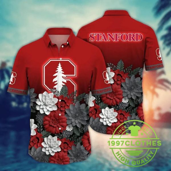 Stanford Cardinal NCAA Flower Aloha Hawaiian Shirt 9, Stanford Cardinal Hawaiian Shirt