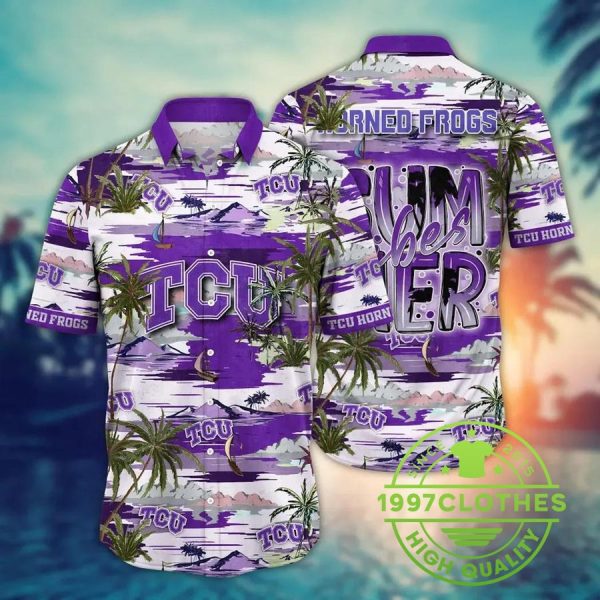 TCU Horned Frogs NCAA Flower Aloha Hawaiian Shirt 5, TCU Horned Frogs Hawaiian Shirt