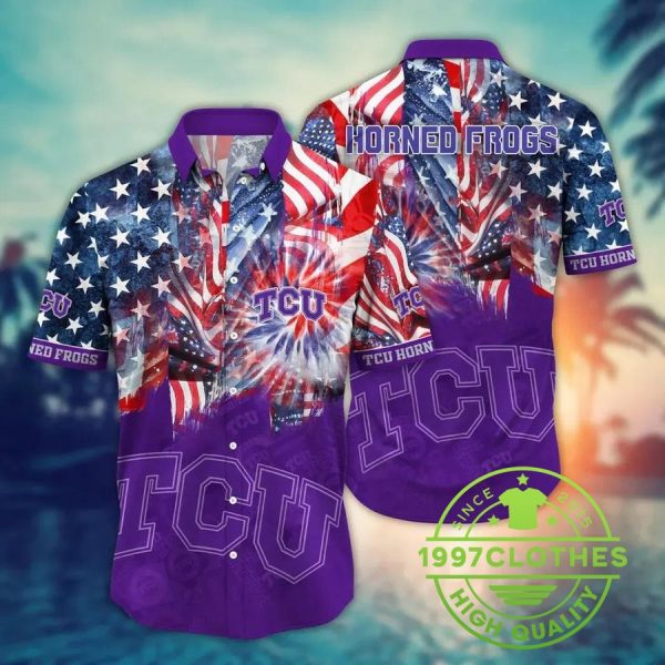 TCU Horned Frogs NCAA Flower Aloha Hawaiian Shirt 7, TCU Horned Frogs Hawaiian Shirt