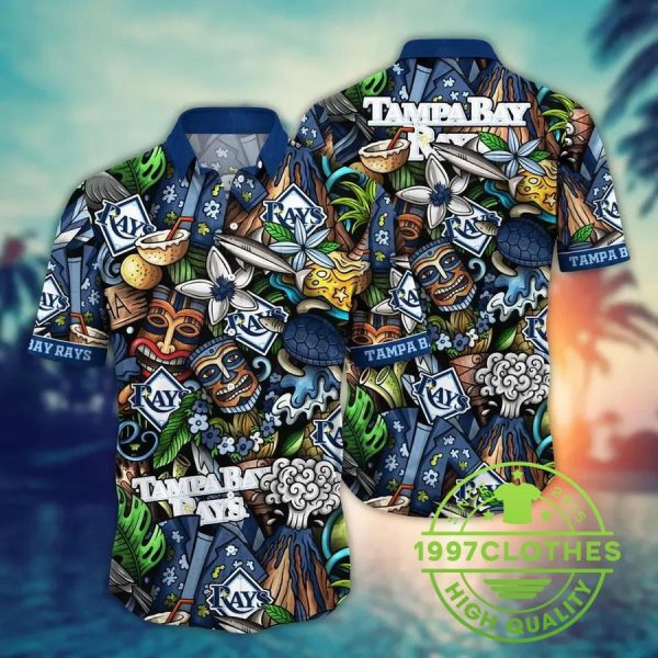 Tampa Bay Rays MLB Flower Aloha Hawaiian Shirt 1, MLB Hawaiian Shirt