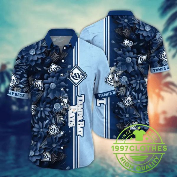 Tampa Bay Rays MLB Flower Aloha Hawaiian Shirt, MLB Hawaiian Shirt