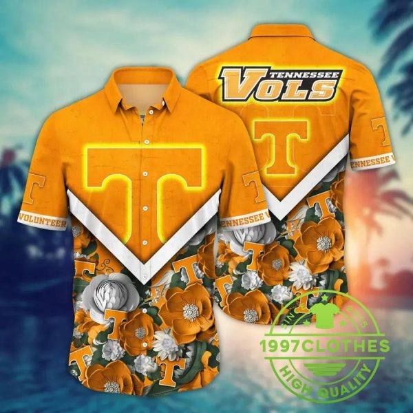 Tennessee Volunteers NCAA Flower Aloha Hawaiian Shirt 2, Tennessee Volunteers Hawaiian Shirt