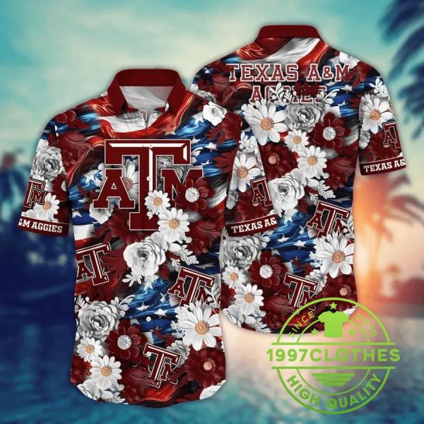 Texas A&M Aggies NCAA Aloha Hawaiian Shirt 1, Texas A&M Aggies Hawaiian Shirt