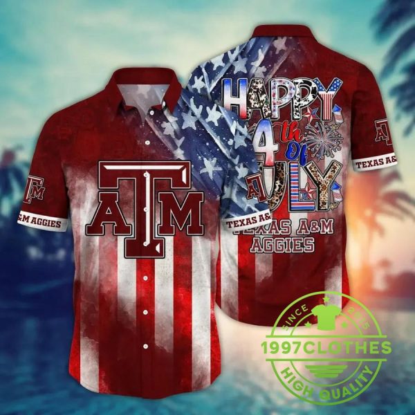 Texas A&M Aggies NCAA Aloha Hawaiian Shirt, Texas A&M Aggies Hawaiian Shirt