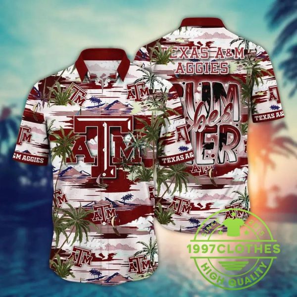 Texas A&M Aggies NCAA Flower Aloha Hawaiian Shirt 6, Texas A&M Aggies Hawaiian Shirt