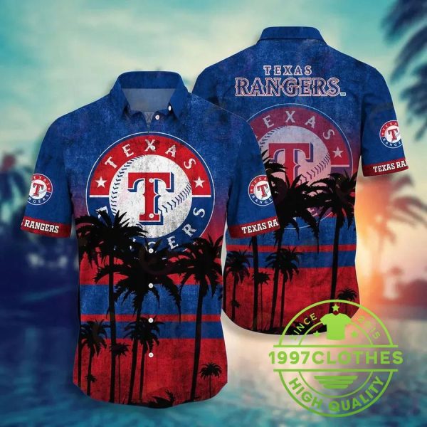 Texas Rangers MLB Aloha Hawaiian Shirt, MLB Hawaiian Shirt