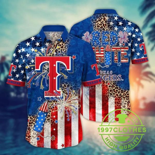 Texas Rangers MLB Aloha Hawaiian Shirt 3, MLB Hawaiian Shirt