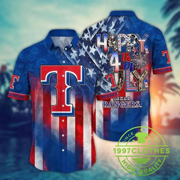 Texas Rangers MLB Aloha Hawaiian Shirt 4, MLB Hawaiian Shirt