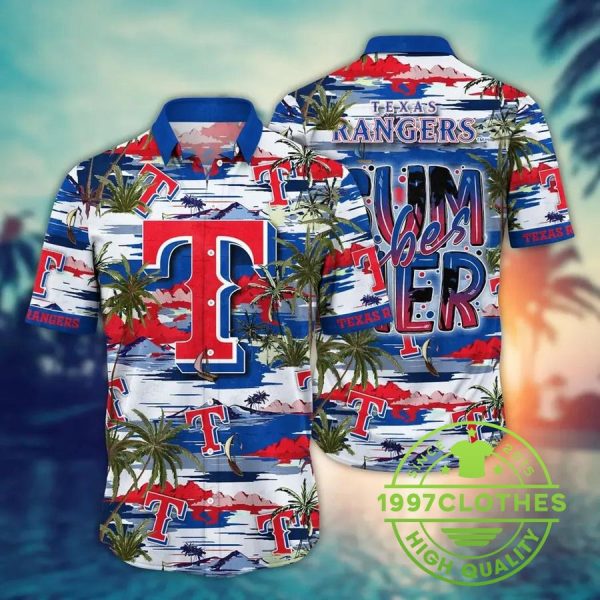 Texas Rangers MLB Flower Aloha Hawaiian Shirt 5, MLB Hawaiian Shirt