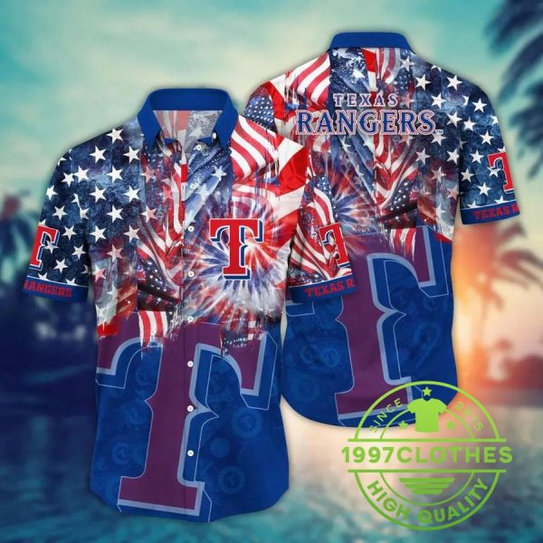 Texas Rangers MLB Flower Aloha Hawaiian Shirt 6, MLB Hawaiian Shirt