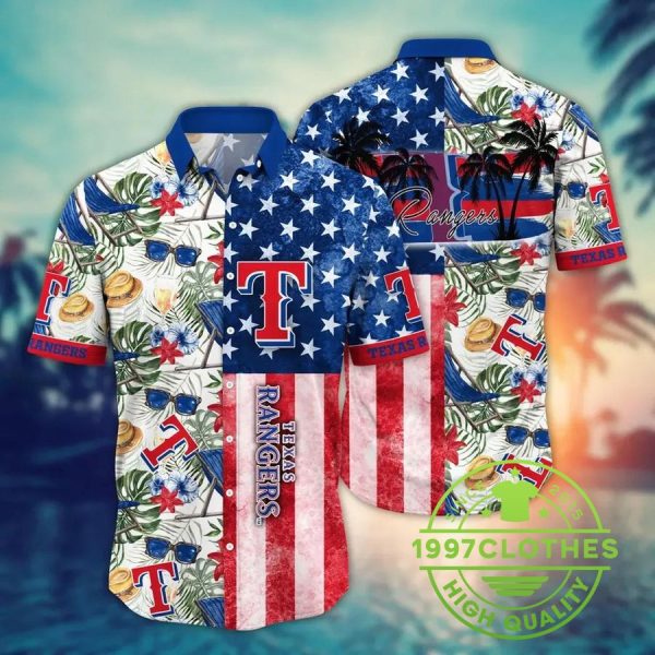 Texas Rangers MLB Flower Aloha Hawaiian Shirt 7, MLB Hawaiian Shirt