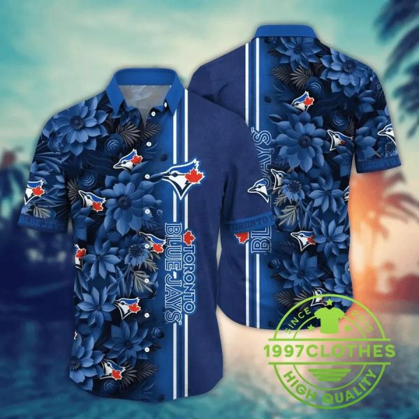 Toronto Blue Jays MLB Flower Aloha Hawaiian Shirt, MLB Hawaiian Shirt