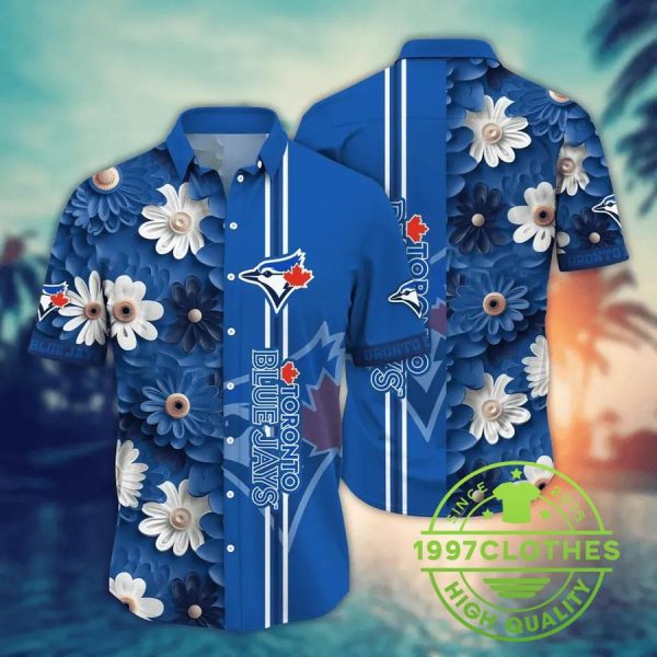 Toronto Blue Jays MLB Flower Aloha Hawaiian Shirt 9, MLB Hawaiian Shirt