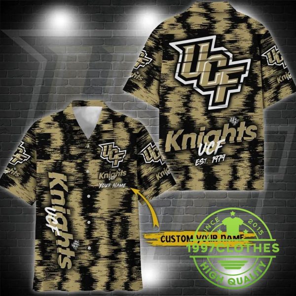 UCF Knights Aloha Hawaiian Shirt Custom Your Name, UCF Knights Hawaiian Shirt