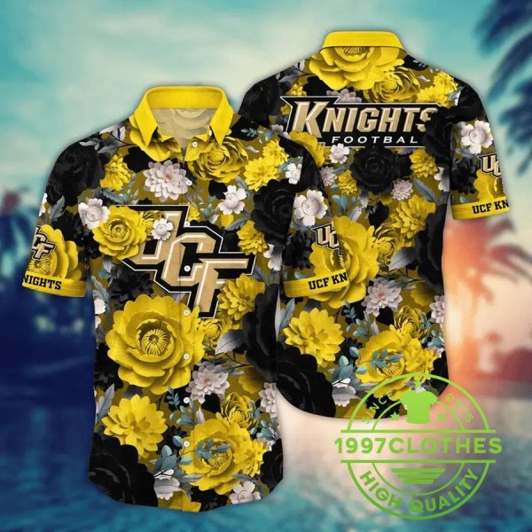 UCF Knights NCAA Flower Aloha Hawaiian Shirt, UCF Knights Hawaiian Shirt